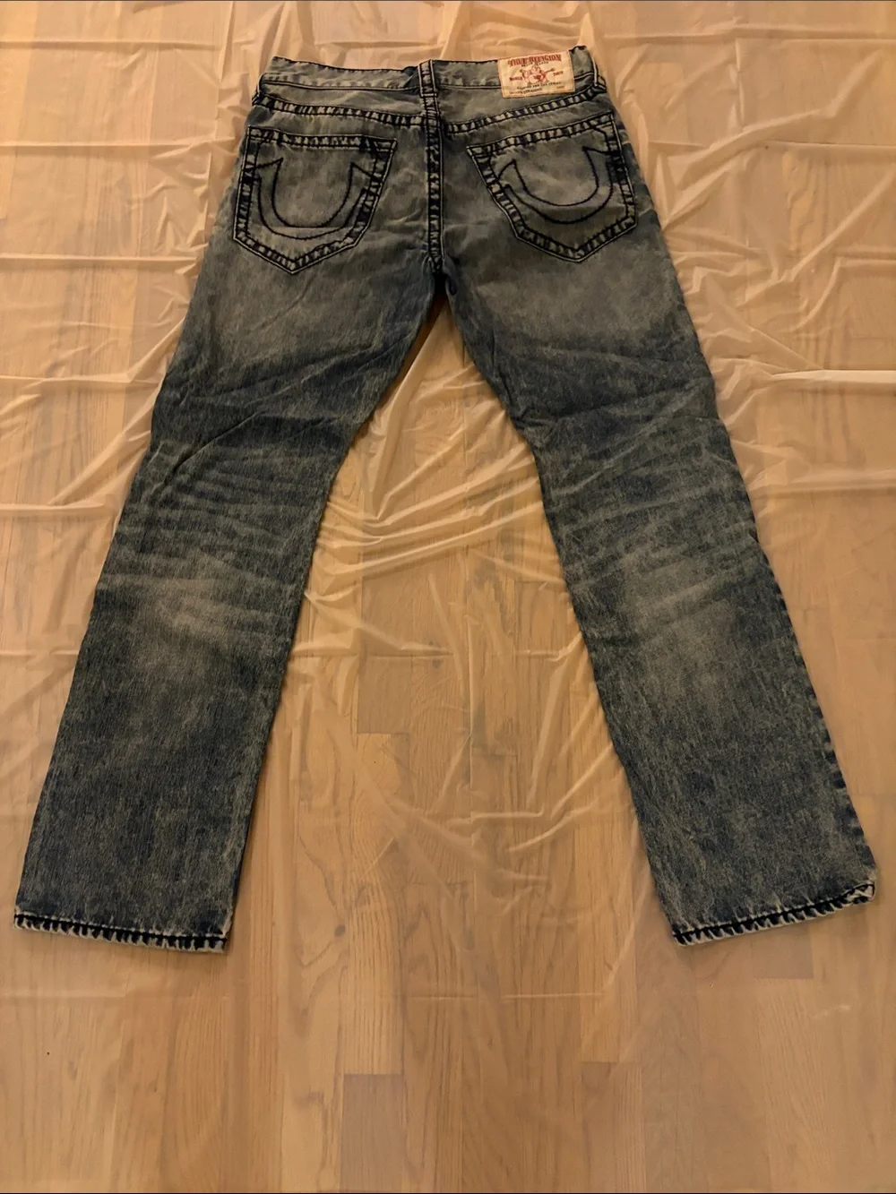 True Religion Faded Blue Straight Jeans
